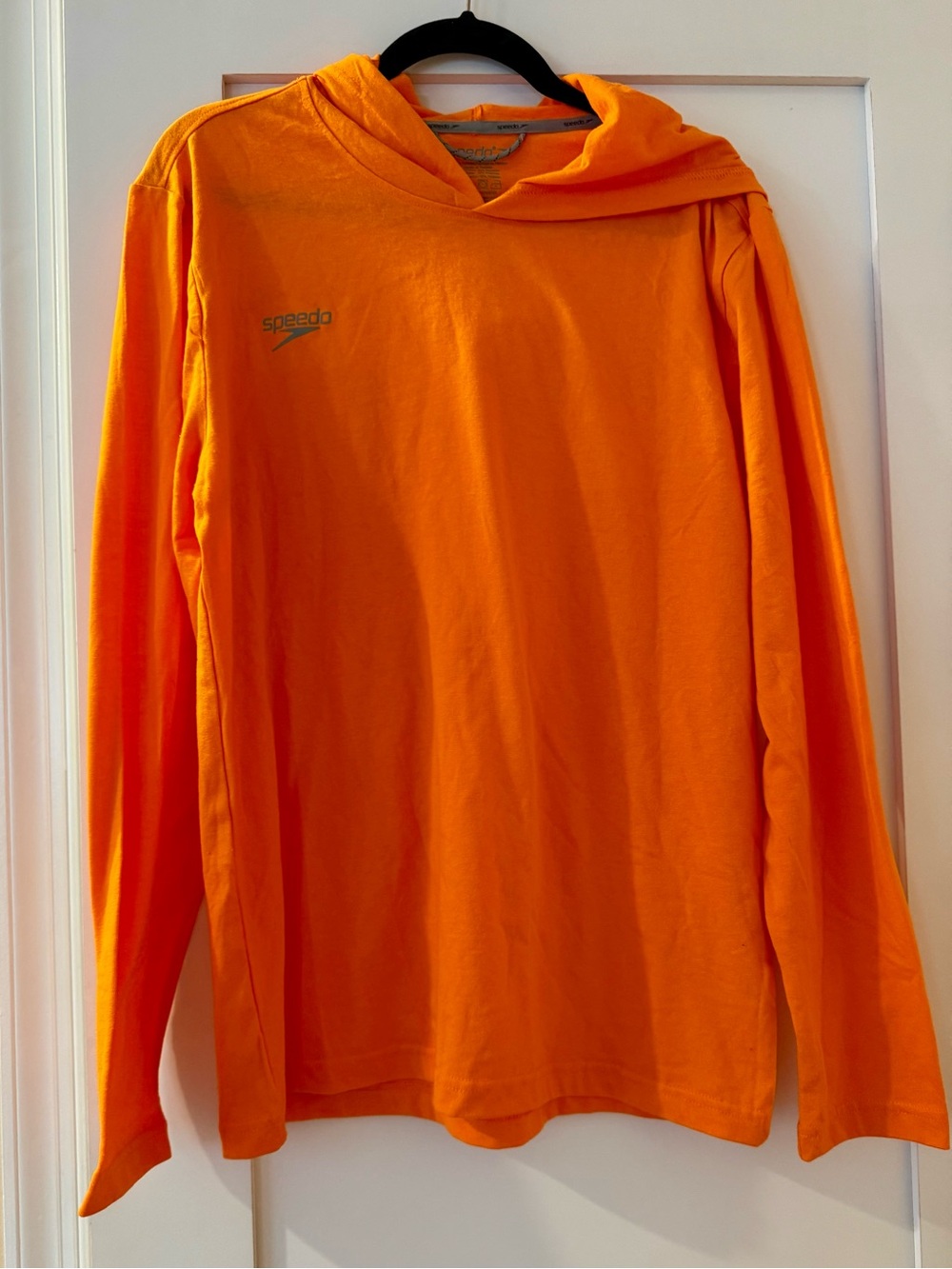 Speedo Men’s Bright Orange Hooded Long-Sleeve T-Shirt - NWOT! 🧡